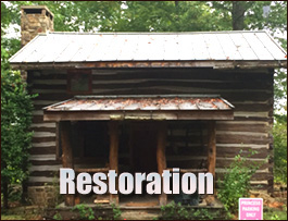 Historic Log Cabin Restoration  Hassell, North Carolina