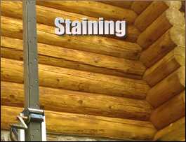  Hassell, North Carolina Log Home Staining
